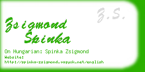 zsigmond spinka business card